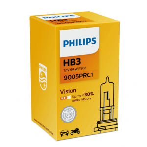 Автолампа галогеновая Philips HB3 12V65W P20d 9005PRC1 Vision+30% 1шт