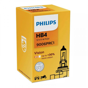 Автолампа галогеновая Philips HB4 12V55W P22d 9006PRC1 Vision+30% 1шт