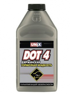 Жидкость тормозная UNIX DOT-4 0,455кг