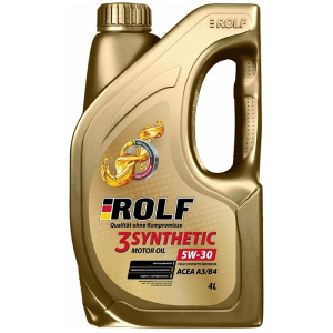 Масло моторное ROLF 3-SYNTHETIC 5W-30 SL/CF синт. 4л (пластик)