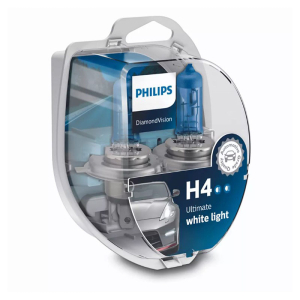 Автолампа галогеновая Philips H4 12V60/55W P43t-38 5000К 12342DVS2 Diamond Vision компл 2шт. 