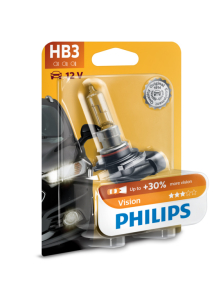 Автолампа галогеновая Philips HB3 12V65W P20d 9005PRC1 Vision+30% 1щт блистер