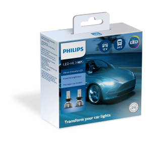 Автолампа светодиодная Philips H7 12/24V20W PX26d 6500K 11972UE2X2 Ultinon Essential компл 2 шт