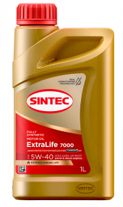 Масло моторное SINTEC Extralife 7000 5W-40 SN/CF A3/B4 синт. 1л