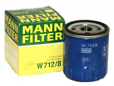 Фильтр масляный MANN FILTER W 712/8 (снят, замена W 7053)