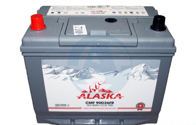 Аккумулятор Alaska CMF silver 80 EN700 п/п 90D26R нижнее. крепление
