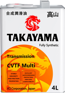 Масло трансмиссионное TAKAYAMA CVTF Multi синт. 4л