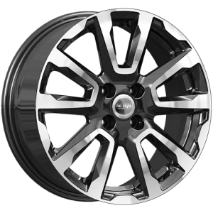 Диск литой 16x6,5 4x100 ET50 DIA 60,1 КиК КС1026 ZV Vesta FL алмаз черный