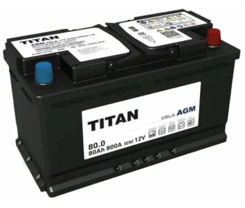 Аккумулятор Titan AGM 80 EN800 о/п