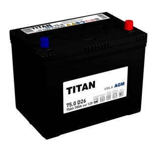 Аккумулятор Titan AGM ASIA 75 EN650 о/п 