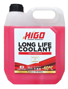 Антифриз HIGO RED LONG LIFE COOLANT -40 G12+ OAT 4кг красный