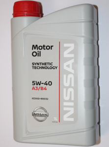 Масло моторное NISSAN Genuine Motor Oil 5W-40 SM/CF A3 /B4 синт. 1л