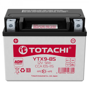 Аккумулятор Totachi AGM YTX9-BS 12V 9A EN115 п/п