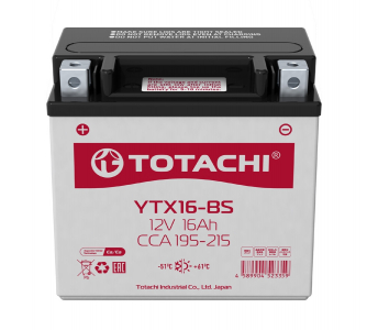Аккумулятор Totachi AGM YTX16-BS 12V 16A EN215 п/п