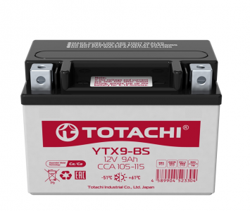 Аккумулятор Totachi YTX9-BS 12V 9а/ч R