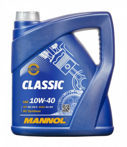Масло моторное Mannol Classic 10W-40 SN/CH-4 A3/B4 п/синт. 5л