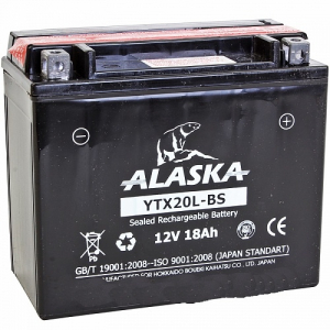 Аккумулятор Alaska 12 V 18 A YTX20L-BS