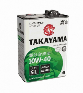Масло моторное TAKAYAMA 10W-40 SL A3/B4 п/синт. 4л