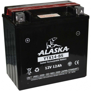 Аккумулятор Alaska 12V 12A YTX14-BS