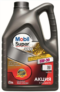 Масло моторное MOBIL Super 3000 X1 Formula FE 5W-30 SL/CF синт. 5л