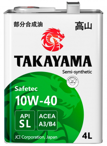 Масло моторное TAKAYAMA 10W-40 SN/CF A3/B4 п/синт. 4л (пластик)