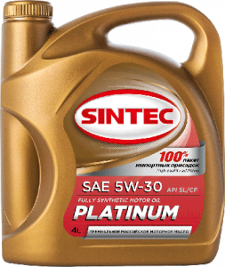 Масло моторное SINTEC Platinum 5W-30 SL/CF A3/B4 синт. 4л