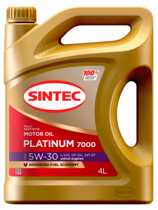 Масло моторное SINTEC Platinum 7000 5W-30 SN/SP GF-5/GF-6A cинт. 4л